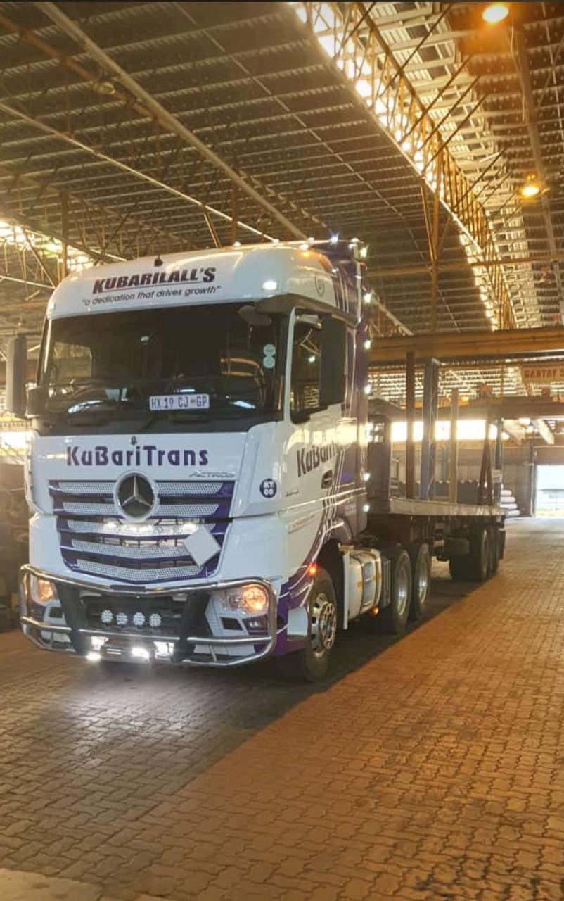 KuBariTrans Mercedes Actros at industrial depot